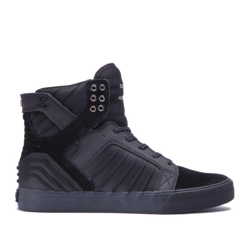 Buty Supra SKYTOP EVO - Sneakersy Wysokie Męskie - Czarne (JPZQ-81397)